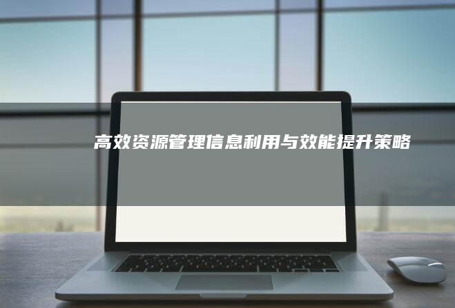 高效资源管理：信息利用与效能提升策略